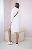 Dress with a hood and longer back white