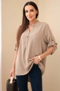 Bluse mit längerem Rücken fango
