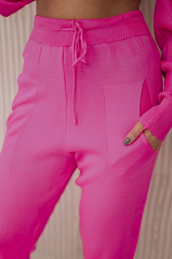 Zweiteiliges Pullover-Set rosa neon