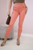 Colorful jeans with bow apricot