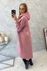 Insulated dress with a hood dark pink