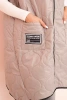 Women's quilted Plus Size vest with a hood zippered fango