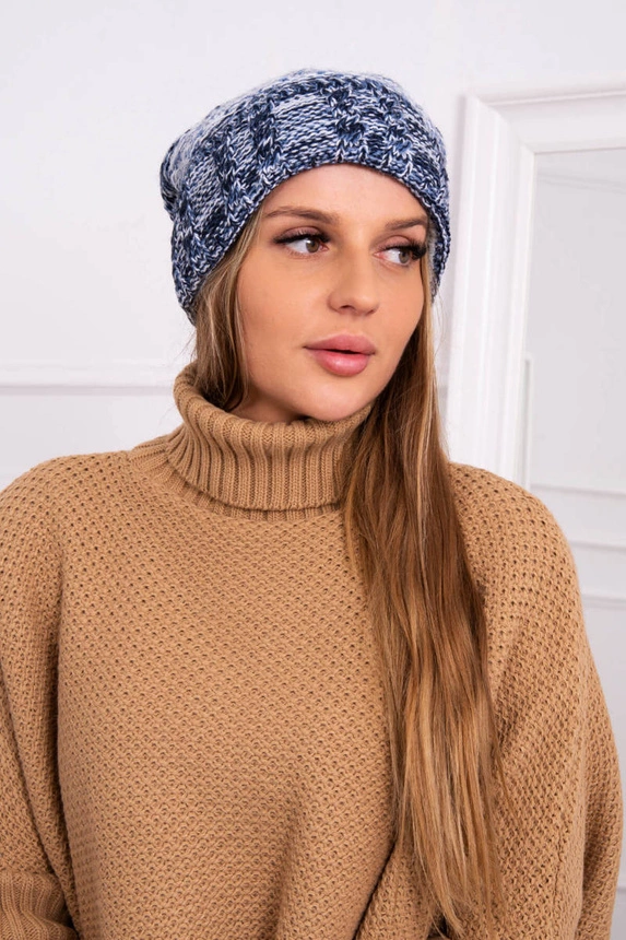 Čapica s fleece Pola K267 čierna+džínsy