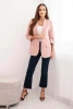 Women's unbuttoned blazer with lining S/M powder pink