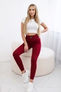 Gestreifte Leggings weinrot