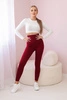 Striped leggings pants burgundy
