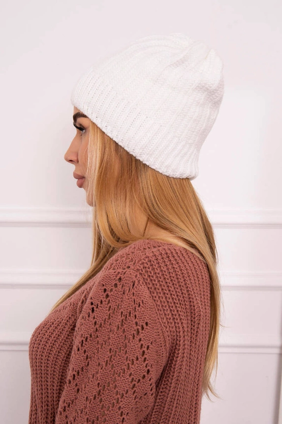 Cap with fleece Anna K238 white