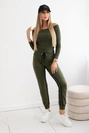 Set with a double stripe khaki