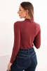 Women's cashmere turtleneck long sleeve sweater burgundy
