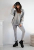Set aus 3 in 1 Sweatshirt, Top und Leggings grau