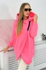 Sweatshirt with short zipper pink neon