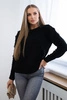 Sweater with braid weave black