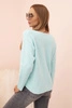 Damenpullover aus Viskose mit V-Ausschnitt mintgrün