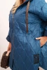 Women's Plus Size quilted jacket with a hood and the inscription HOPE denim