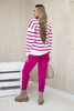 Sweater set Striped sweatshirt + Pants fuchsia