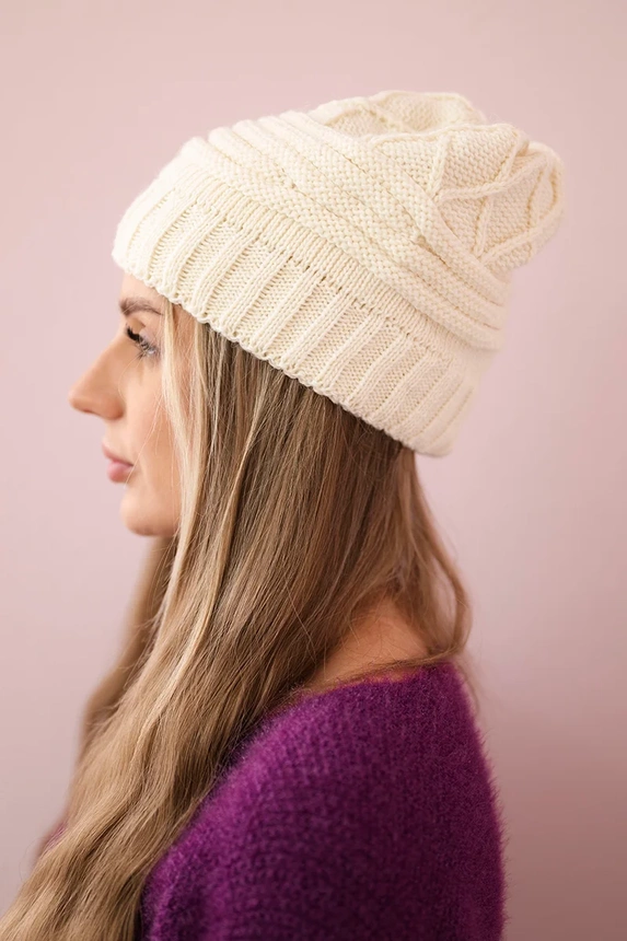 Dámska čiapka Łucja K337 ecru