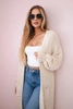 Sweater long cardigan beige