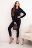 Damen-Set aus Baumwolle mit langen Ärmeln und Leggings blau