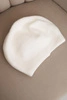Women's classic smooth wool beanie cap K420 white
