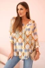 Women's viscose shirt with 3/4 sleeves and pocket mint 