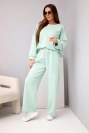 Women's butter set sweatshirt + pants dark mint