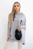 Oversize sweatshirt with asymmetrical sides gray