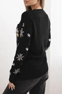 Christmas sweater with reindeer black