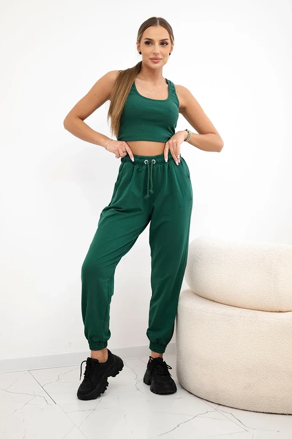 Grünes Top+Hose-Set
