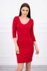 Tailliertes Kleid mit Ausschnitt rot