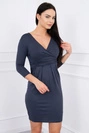Dress fitted with a cut under the bust graphite