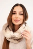Women's soft wool blend winter wrap scarf KN20 beige