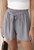 Shorts mit Viskose in der Taille gebunden grau