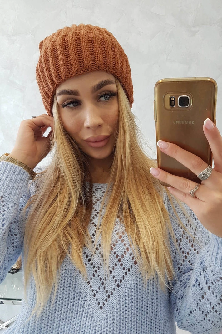 Cap with turn up Magda K293 camel