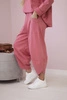 Cotton sweatshirt pants set raspberry