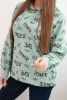 Sweatshirt with inscriptions dark mint