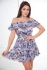Off-the-shoulder floral dress black
