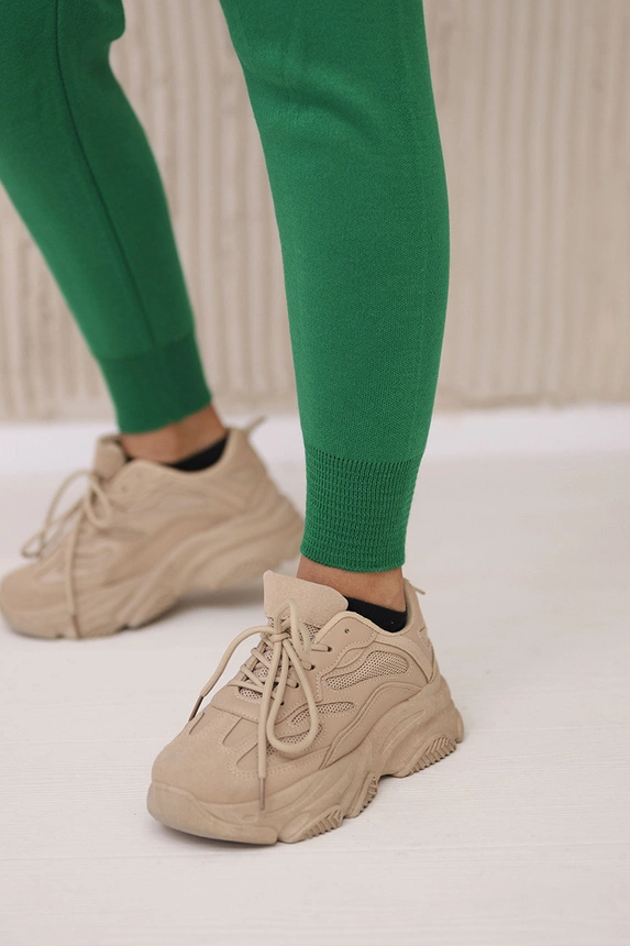 Sweater set two-piece green