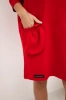 Kleid mit Kapuze in Rot