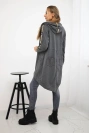 Sweatshirt with zip at the back graphite melange