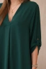 V-neck dress dark green