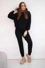 Sweatshirt set with a hood black