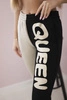 Women's sweatpants with QUEEN inscription black