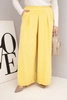 Women's Plus Size cotton pants with wide legs and a loose fit yellow
