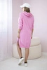 Kapuzenkleid mit längerem Rücken hellrosa