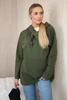 Tunic with a zipper on the hood Oversize khaki