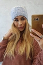 Dolores fleecová čepice K303 modrá+bílá+džíny