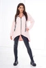 Sweatshirt with longer back and hood powdered pink