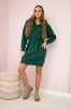 Insulated dress with a hood dark green