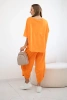 Baumwollset Bluse + Hose Orange