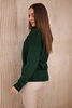 Sweater with V neckline dark green